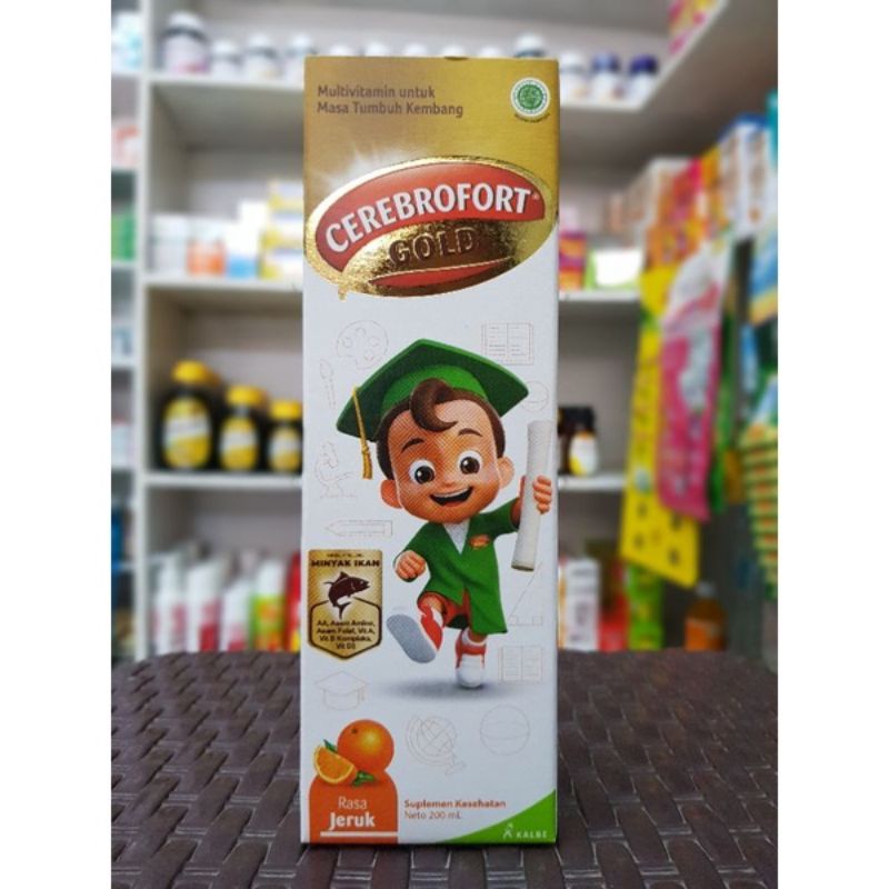 Cerebrofort Gold Sirup 200Ml / Multivitamin Tumbuh Kembang Anak