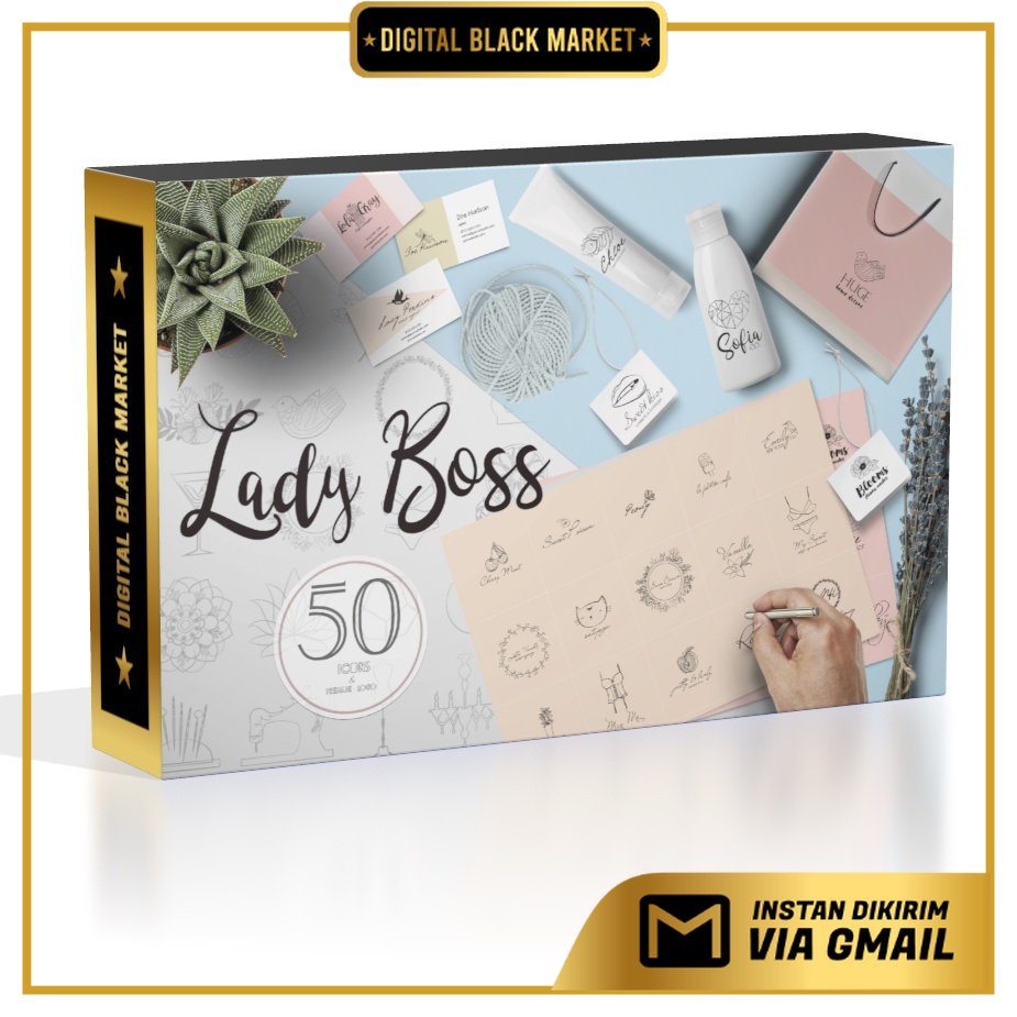 Lady Boss Premade Logo Template