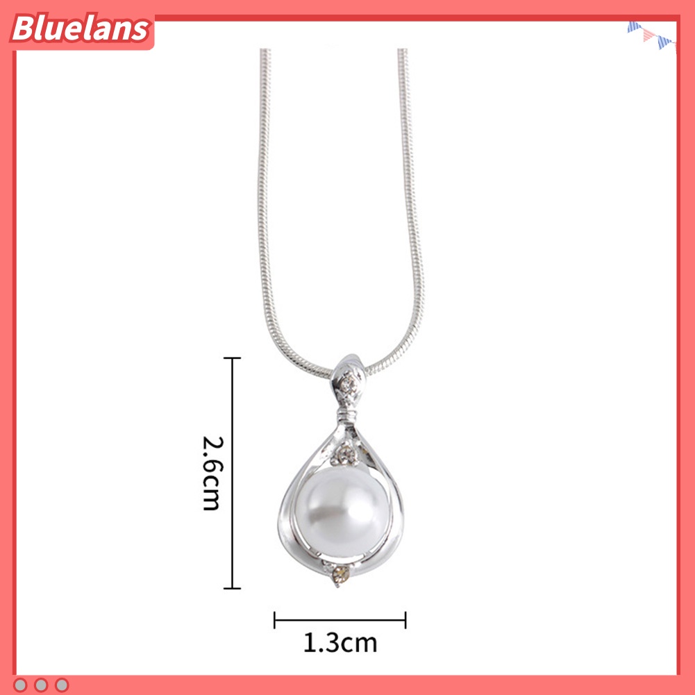 Bluelans Fashion Women Round Imitation Pearl Pendant Necklace Wedding Party Jewelry Gift