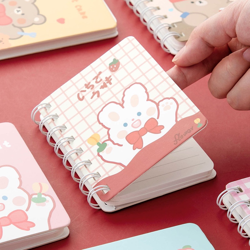 9 Types BUKU CATATAN RING / BUKU TULIS RING /LUCU BUKU KECIL/ BUKU DIARY /BUKU CATATAN/ NOTEBOOK KOREA A7 MINI NOTEPAD/ NOTEBOOK AESTHETIC -Doo