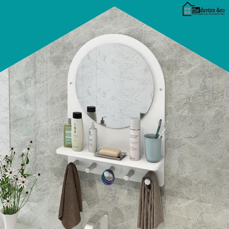 RAK MAKE UP DINDING KACA CERMIN RAK GANTUNG TEMPEL KAMAR MANDI STANDING MIRROR  PENYIMPANAN MAKE UP 