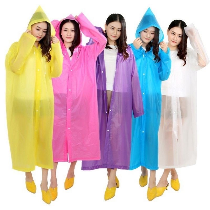 JAS HUJAN EVA TRANSPANT TEBAL DEWASA DAN ANAK / JAS HUJAN KOREA PONCHO PRIA WANITA UNIVERSAL / RAINCOAT MANTEL HUJAN PVC TERUSAN IMPORT