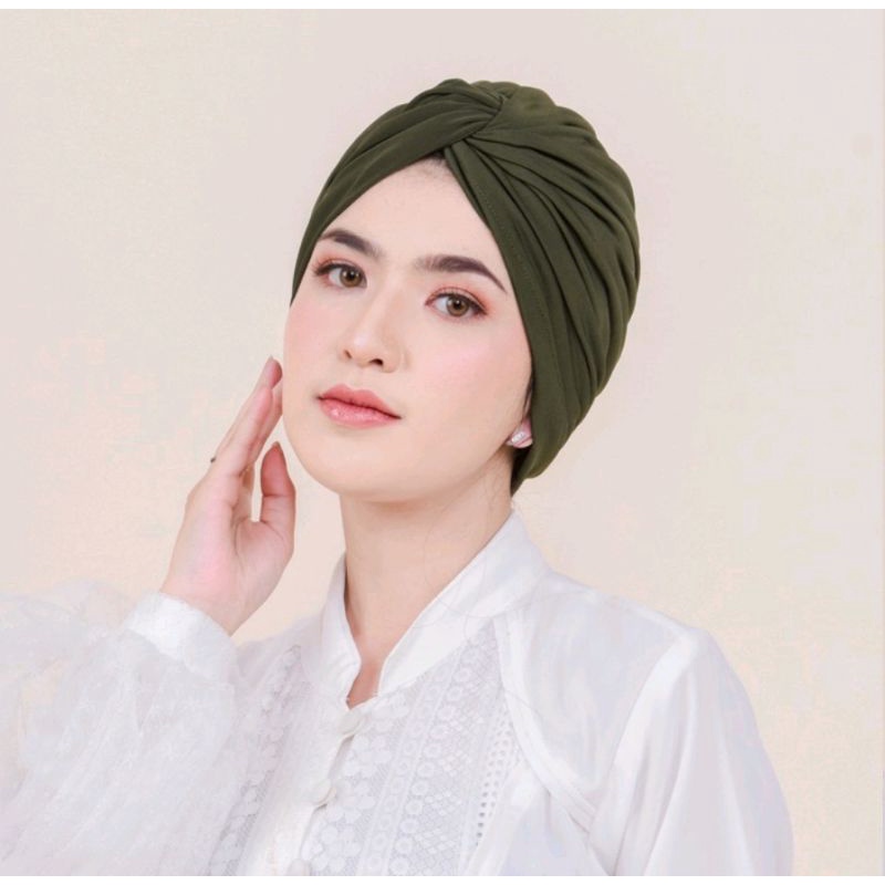 Gyana Turban Instant Jersey - Aksesoris Fashion Inner Hijab Jilbab Turban Penutup Kepala Wanita Cewe