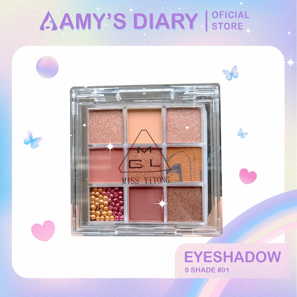 [PAKET HEMAT] Eyes Makeup Set AMY'S DIARY Eyeshadow Eyeliner Eyebrow pencil Waterproof Maskara tahan air