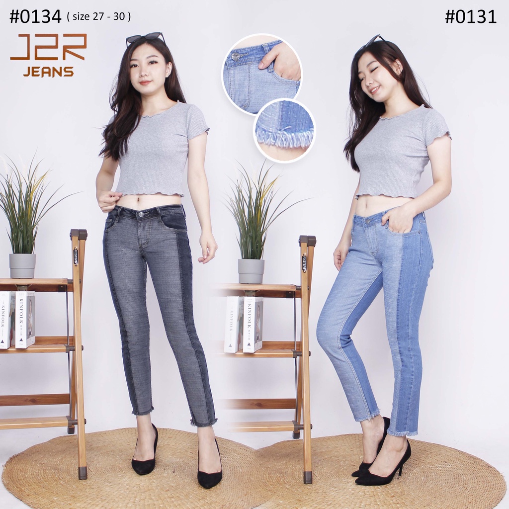 J2R - Jeans 7/9 stretch premium warna kombinasi