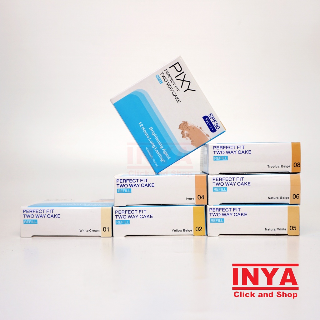 PIXY TWO WAY CAKE PERFECT FIT REFILL 02 YELLOW BEIGE 12.2gr - Bedak Padat - Compact Powder