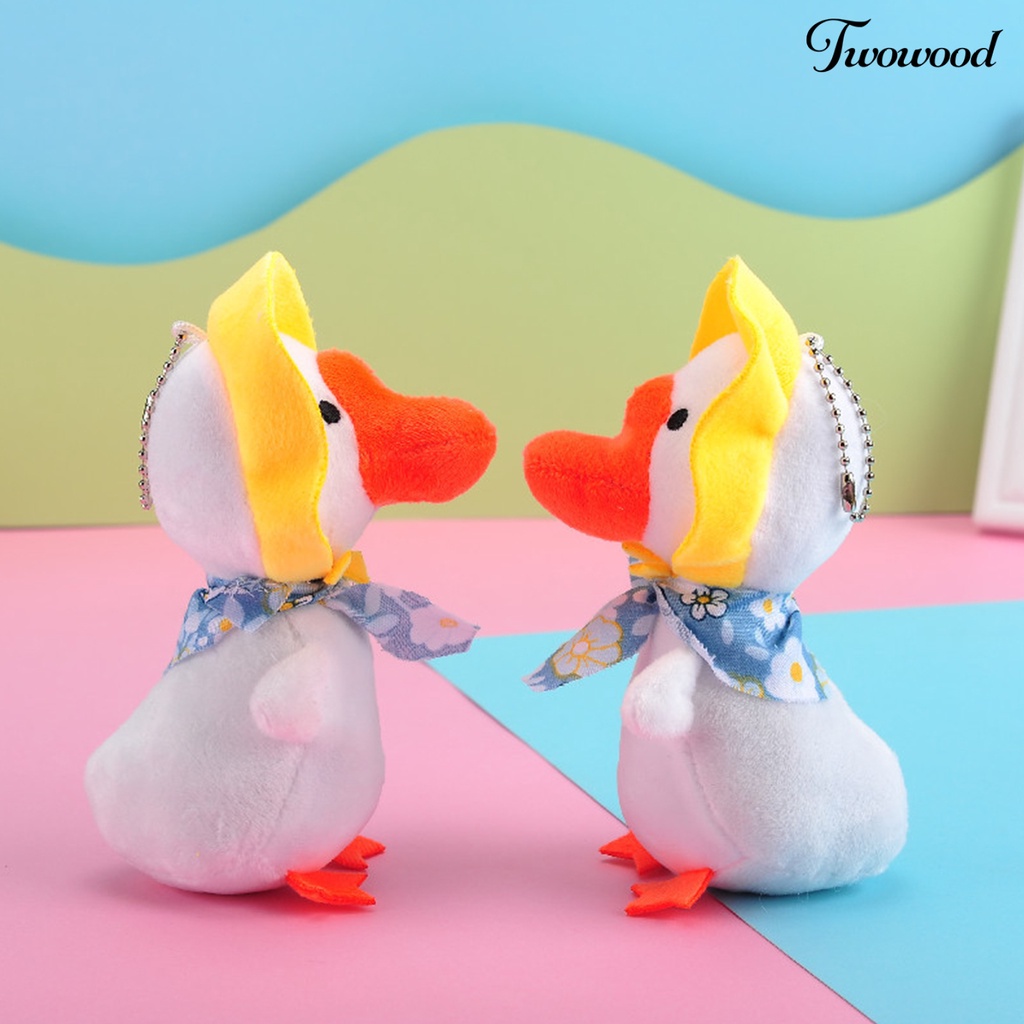 Twowood Gantungan Kunci Boneka Plush Angsa Lucu Untuk Hadiah Anak