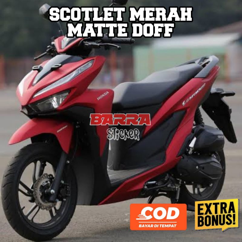 Sticker Scotlite Warna Merah Matte Doff Scotlet Motor Warna Merah PCX Skotlet Merah Doff