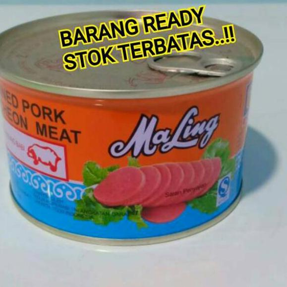 

CODEH2t7S--MALING CANNED PORK LUNCHEON MEAT / HAM BABI 397 GRAM