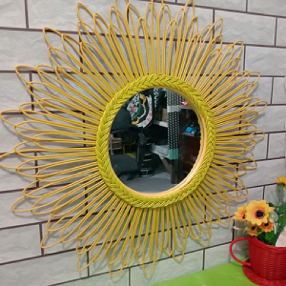 CERMIN SERIBU BUNGA CERMIN Dinding Cermin gantung cermin tembok cermin bunder cermin oval hiasan din