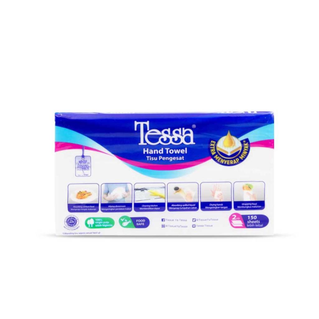 Jual Tessa Hand Towel 2 ply 150 sheets Shopee Indonesia