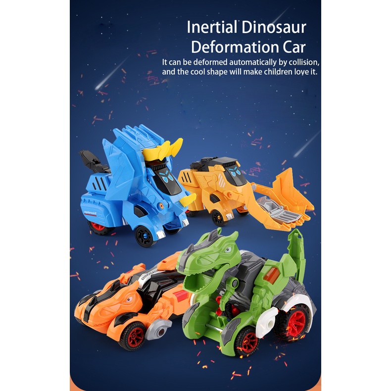 Mainan Robot Mobil Truk Monster Transformasi Dinosaurus 2 In 1 Untuk Anak Laki-Laki