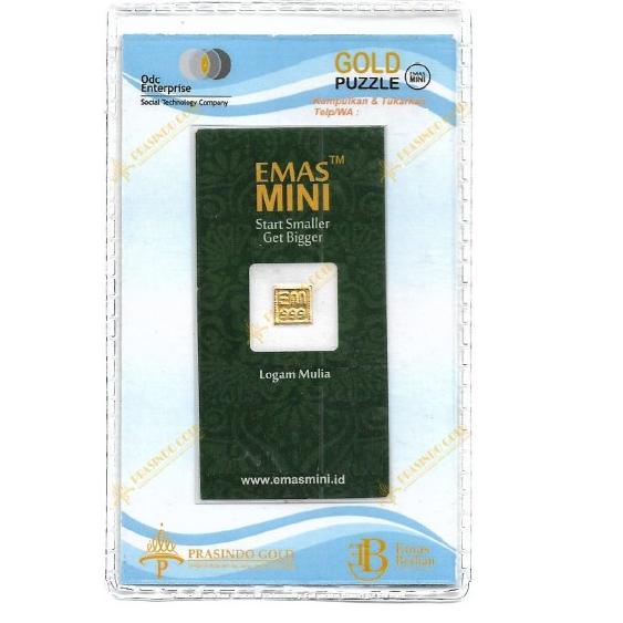 [KODE H819] Emas Mini 0,025 gram / Logam Mulia 24 Karat