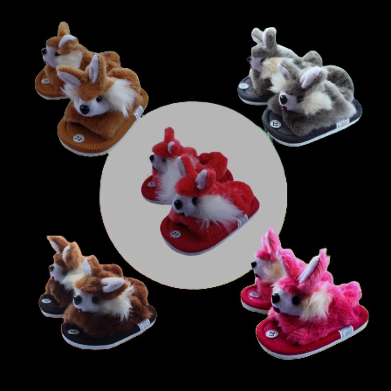 TAFBABY - Sandal Anak Boneka Kelinci Bulu Sendal Bayi Balita