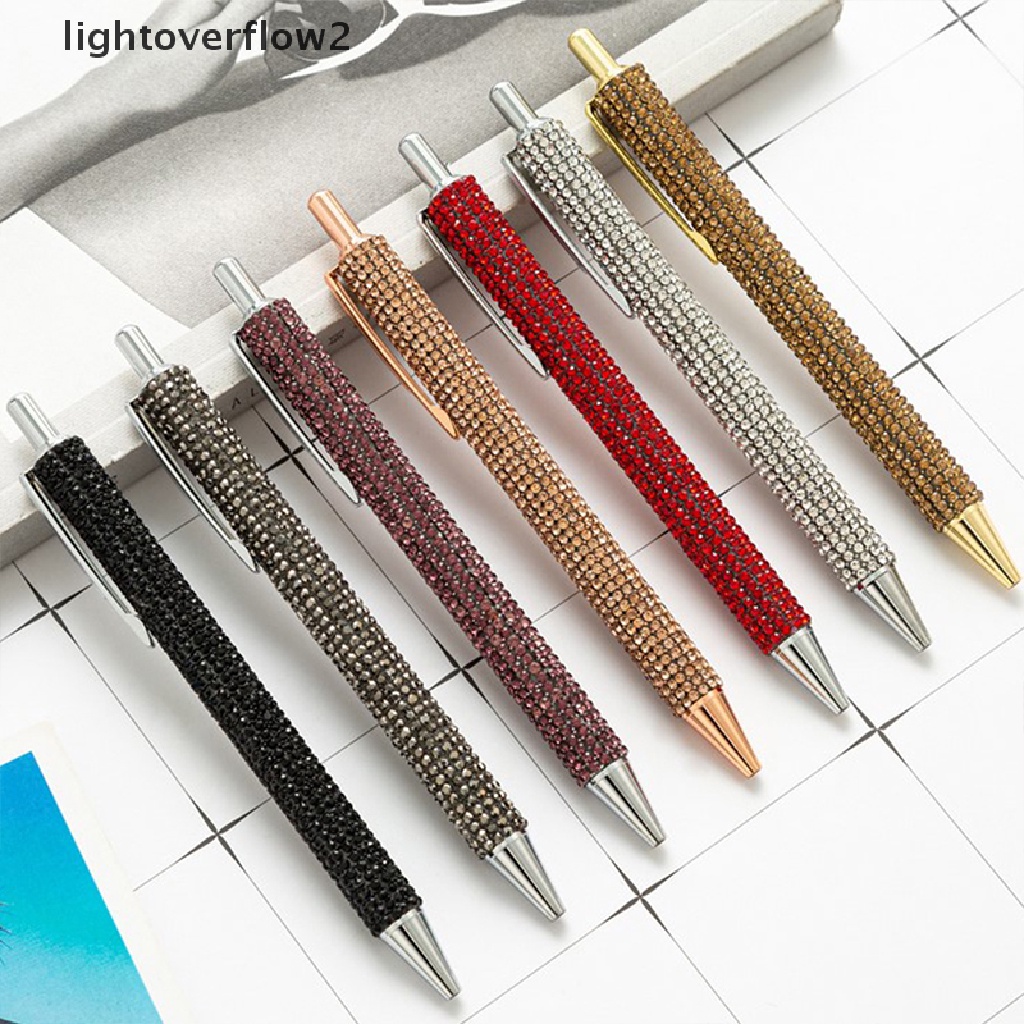 (lightoverflow2) Pulpen Tinta Hitam 0.5mm Dengan Glitter Untuk Kantor