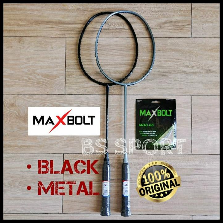 Raket Badminton Maxbolt Black Metal Original