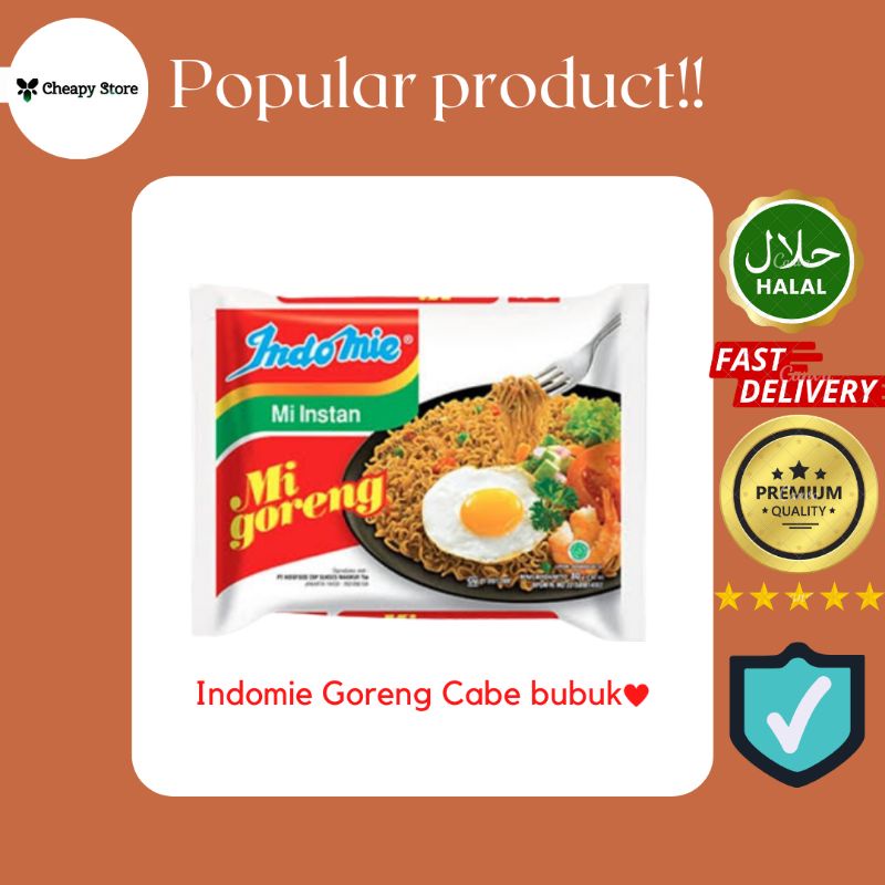 

Indomie mie goreng produksi Palembang [Cabe / Cabai Bubuk] Pulau Sumatera