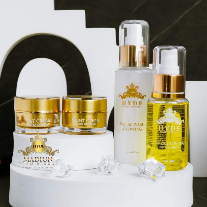Paket isi 4 HYDE Beauty Skincare pemutih glowing !! Flek Hitam hempas