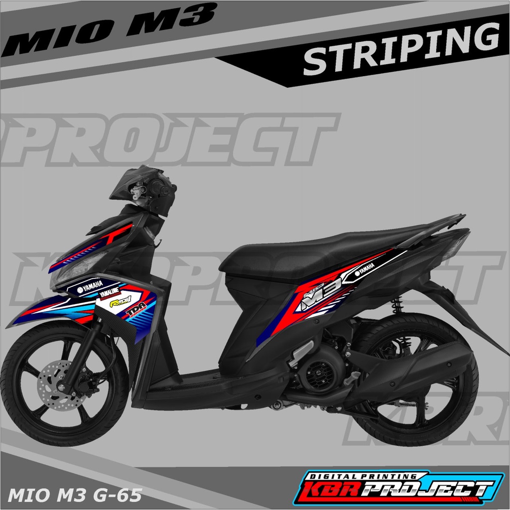 [COD] Stiker MIO M3 variasi Racing sticker motor YAMAHA MIO M3 G.65 HOLOGRAM TRANSPARAN