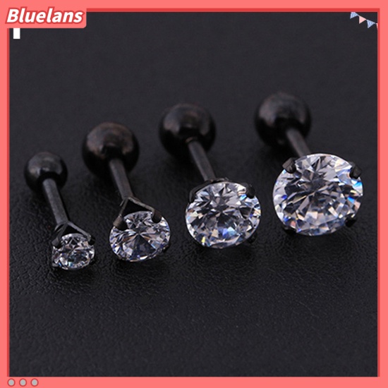 Bluelans Men Women Rhinestone Cartilage Tragus Bar Helix Upper Ear Earring Stud Jewelry