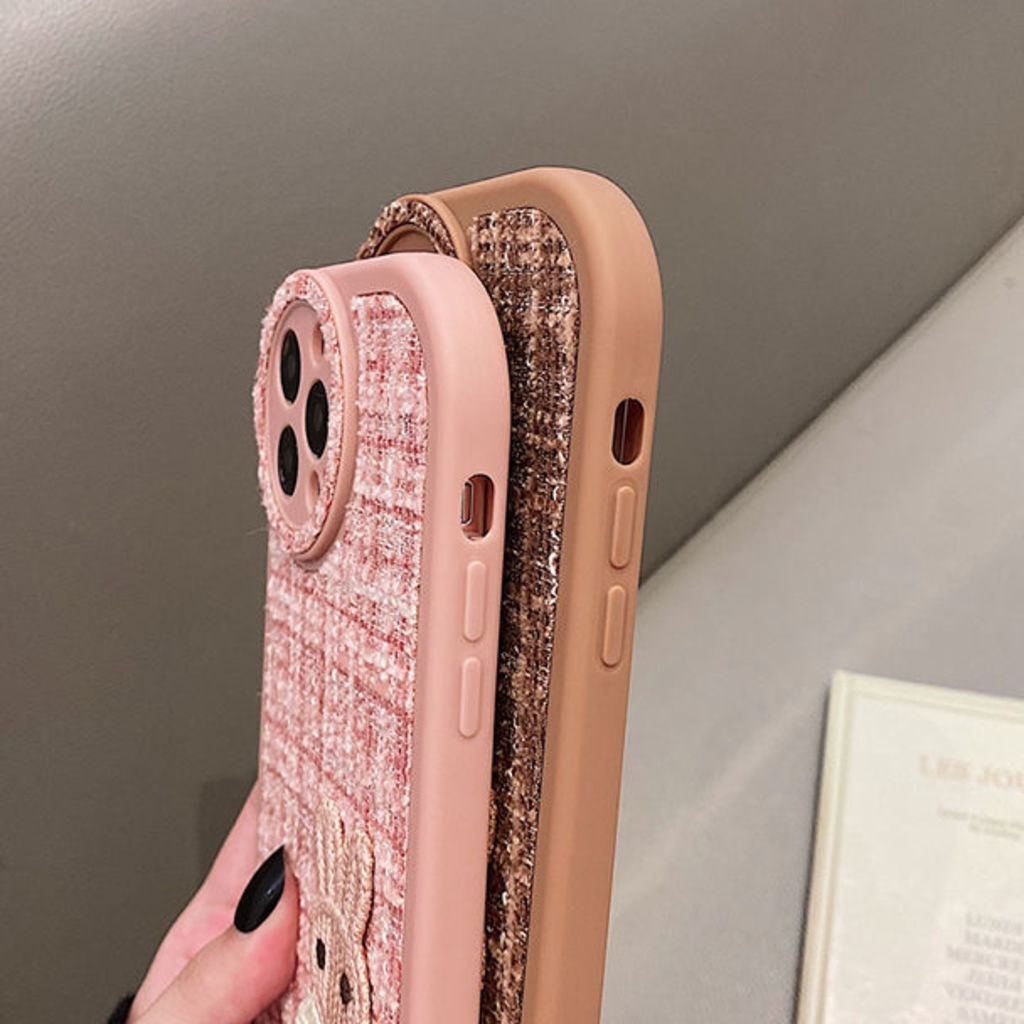 Case Desain Kelinci Bahan flannelette Untuk IPhone 12 13 14 11 Pro Max X Xs Max Xr gftrl