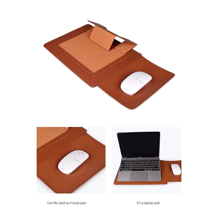 Leather Sleeve Pouch Macbook/ Laptop Universal Sarung Pelindung Laptop