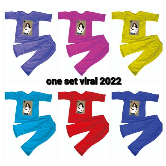 ONE SET VIRAL ANAK 2022/SETELAN ANAK VIRAL 2022/SET VIRAL 2022 ANAK/KAOS VIRAL ANAK ANAK 2022 code 0