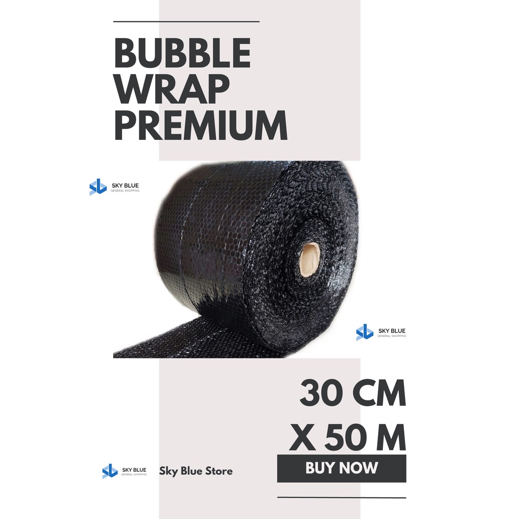 

BUBBLE WRAP PREMIUM 30 CM X 50 M [ HITAM - ROLL ]