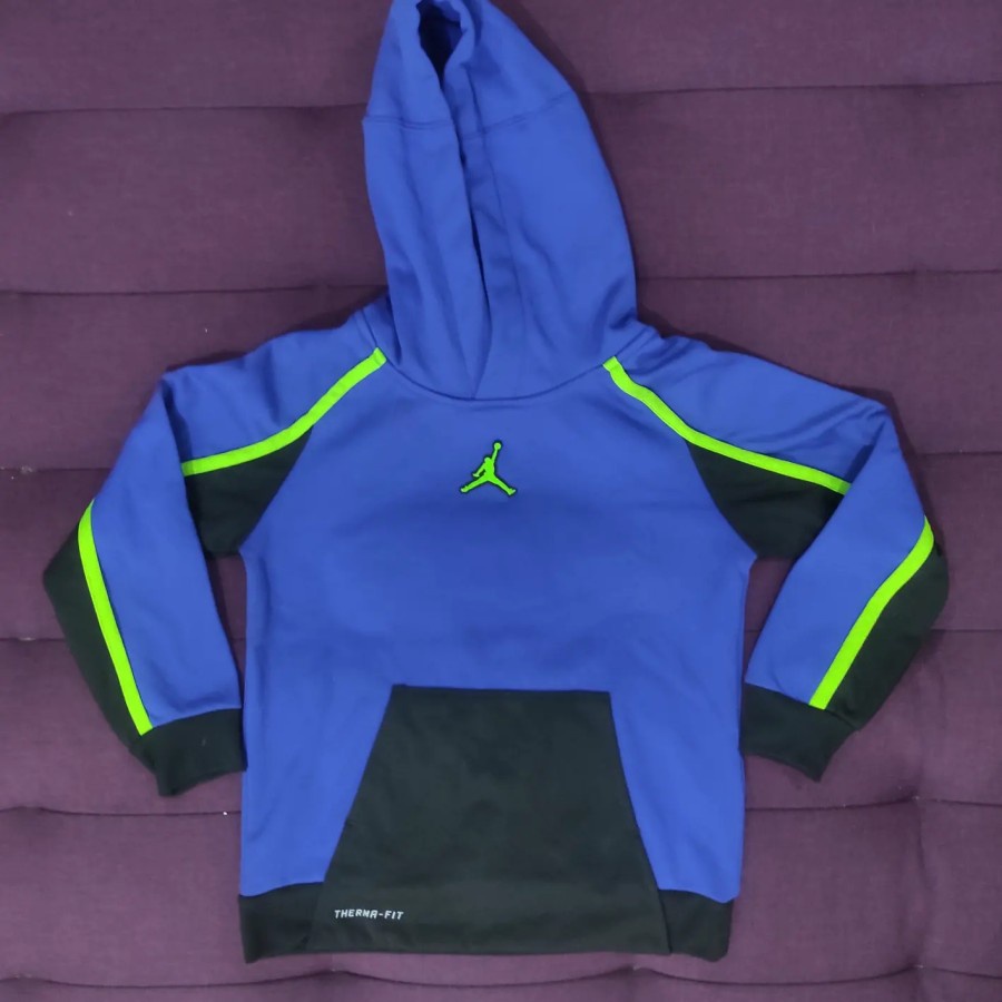 ORIGINAL Nike Jordan Hoodie Jaket Anak kid kids Abu abu hitam biru