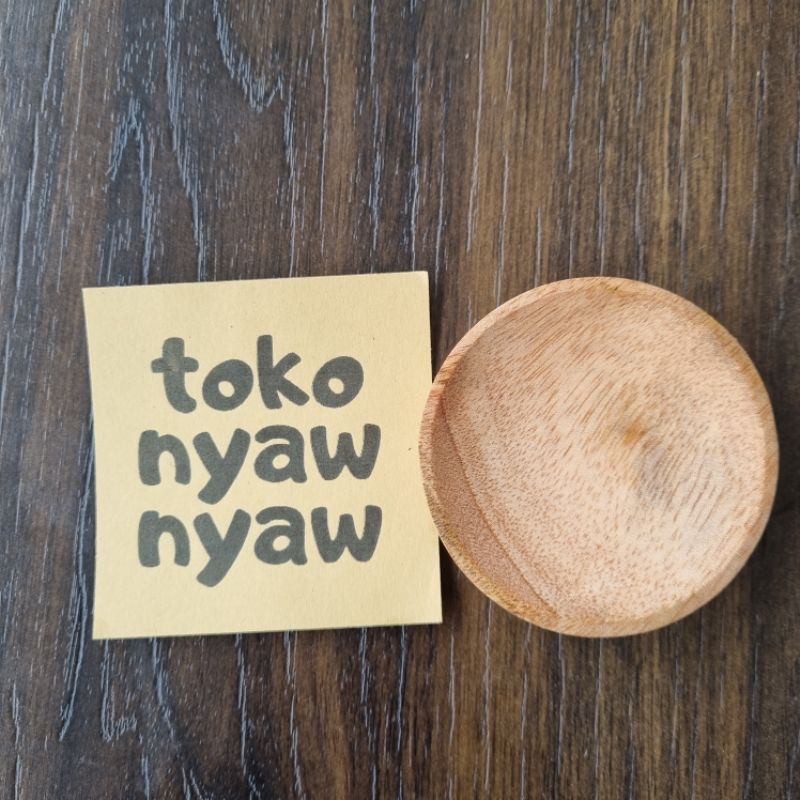 Piring Lepek 6 cm / Piring Kayu / Piring Sambal Kayu / Properti Foto