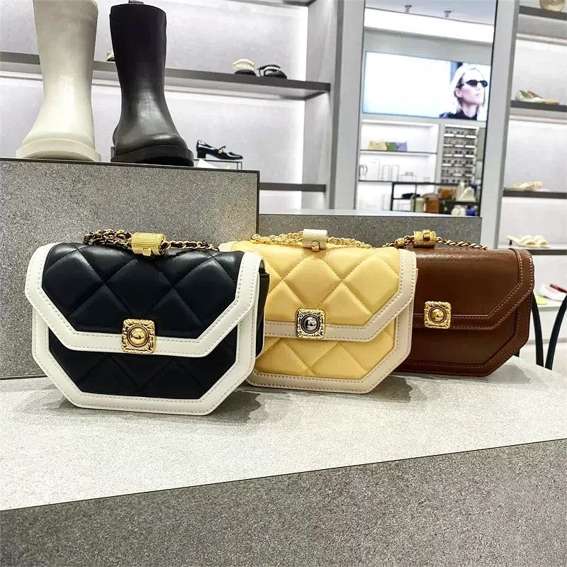 CK Avis Two-Tone Geometric Shoulder Bag