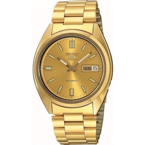 JAM TANGAN PRIA SEIKO 5 SNXS80K1 SPORTS AUTOMATIC STAINLESS TRAP GOLD