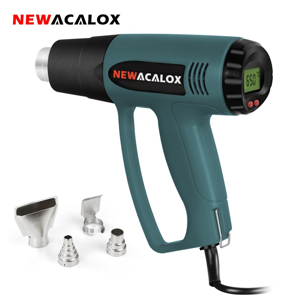 PREORDER NEWACALOX 2000W 220V Steker Uni Eropa Pistol Udara Panas Listrik Industri Termoregulasi LCD