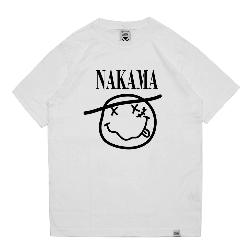 Zerotwentytwo T-Shirt Nakama White | Kaos Pria Parodi Plesetan Lucu One Piece Nirvana