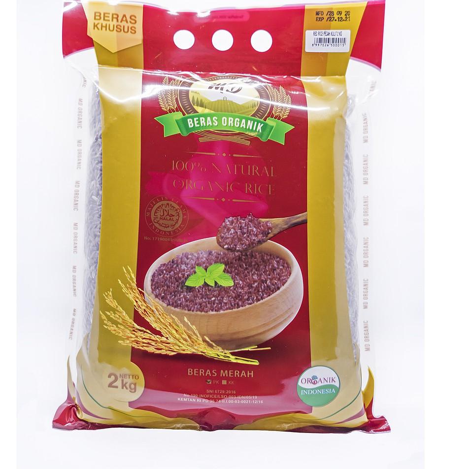 

✨Terbaru✨ MD Organic Red Rice Kupas Kulit 2kg / Beras Merah Organik / Beras Khusus gas !!