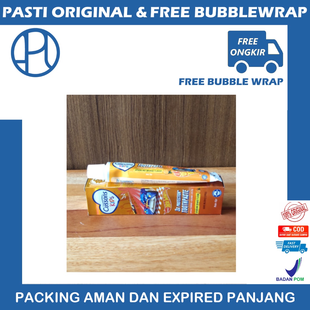 CUSSONS KIDS KID TOOTHPASTE TOOTH PASTE ODOL PASTA GIGI ANAK 45gr PINK BIRU UNGU ORANGE Strawberrry Smoothie Cusson Fruity Berries Fresh Apple Sparkling Orange