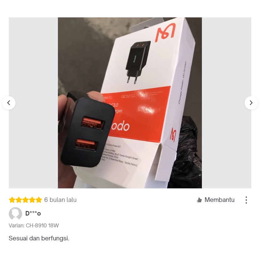 MCDODO CH-8910 Charger Dual USB Fast Charge 18W Android