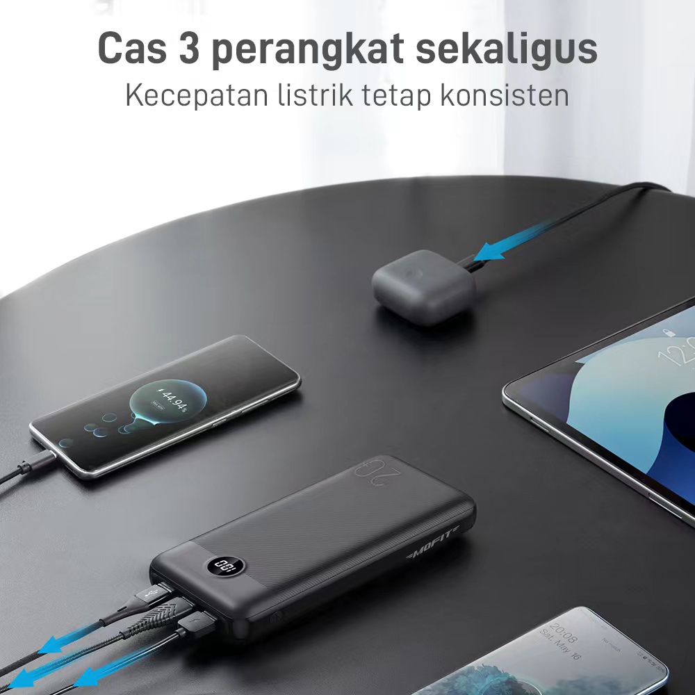 MOFIT M27PRO Powerbank 20.000mAh Quick Charge 3.0A 22.5W + PD (Power Delivery)