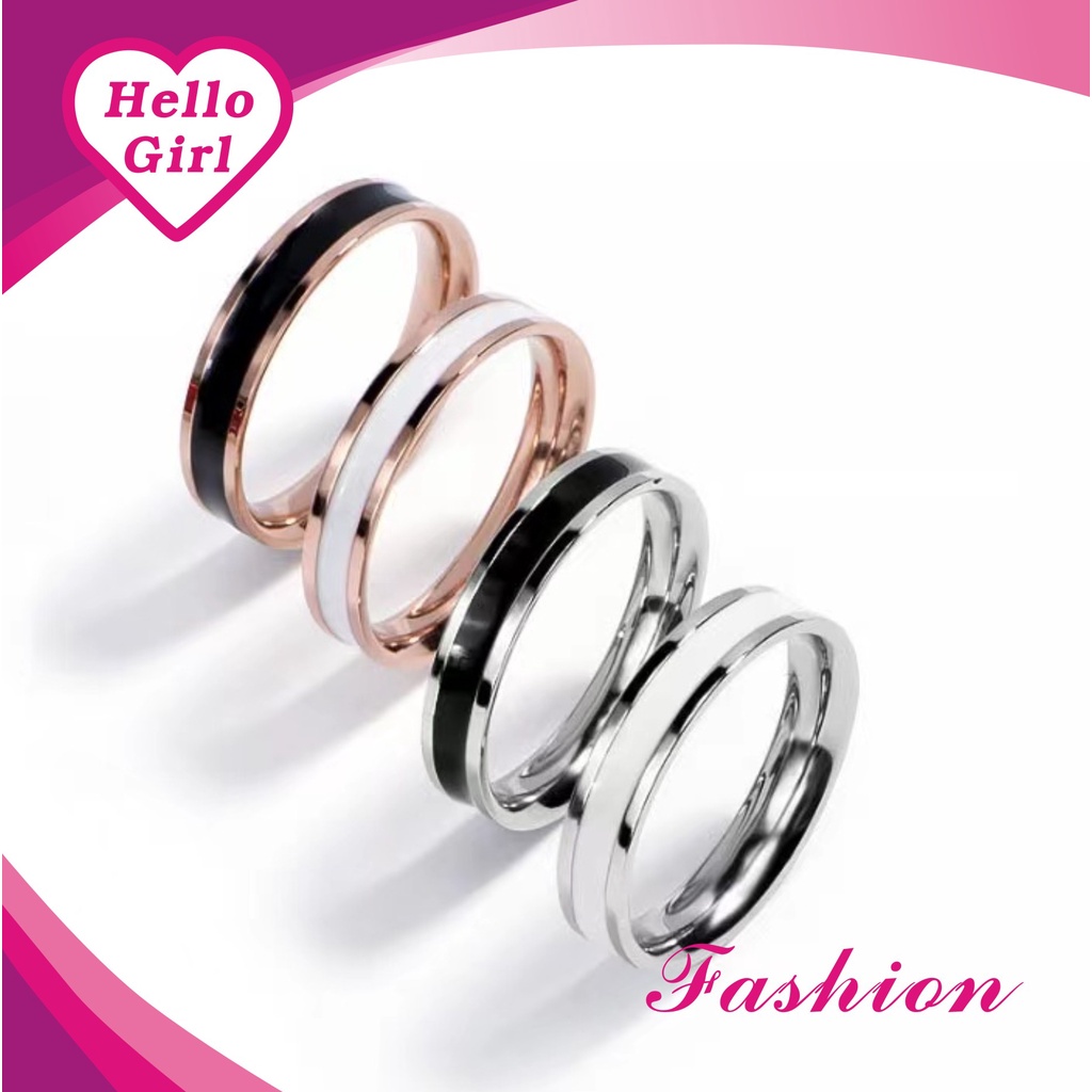 (Hello Girl)J06 Cincin Silver  Bulat  Polos Wanita Import