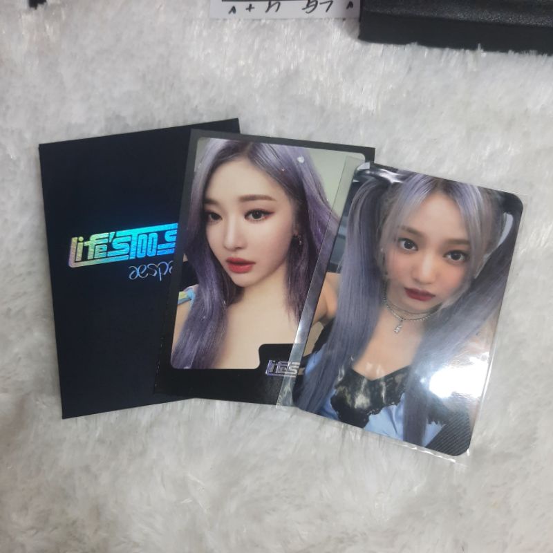 photocard pc ningning mumo r2 anime, trading card tc exclusive us aespa