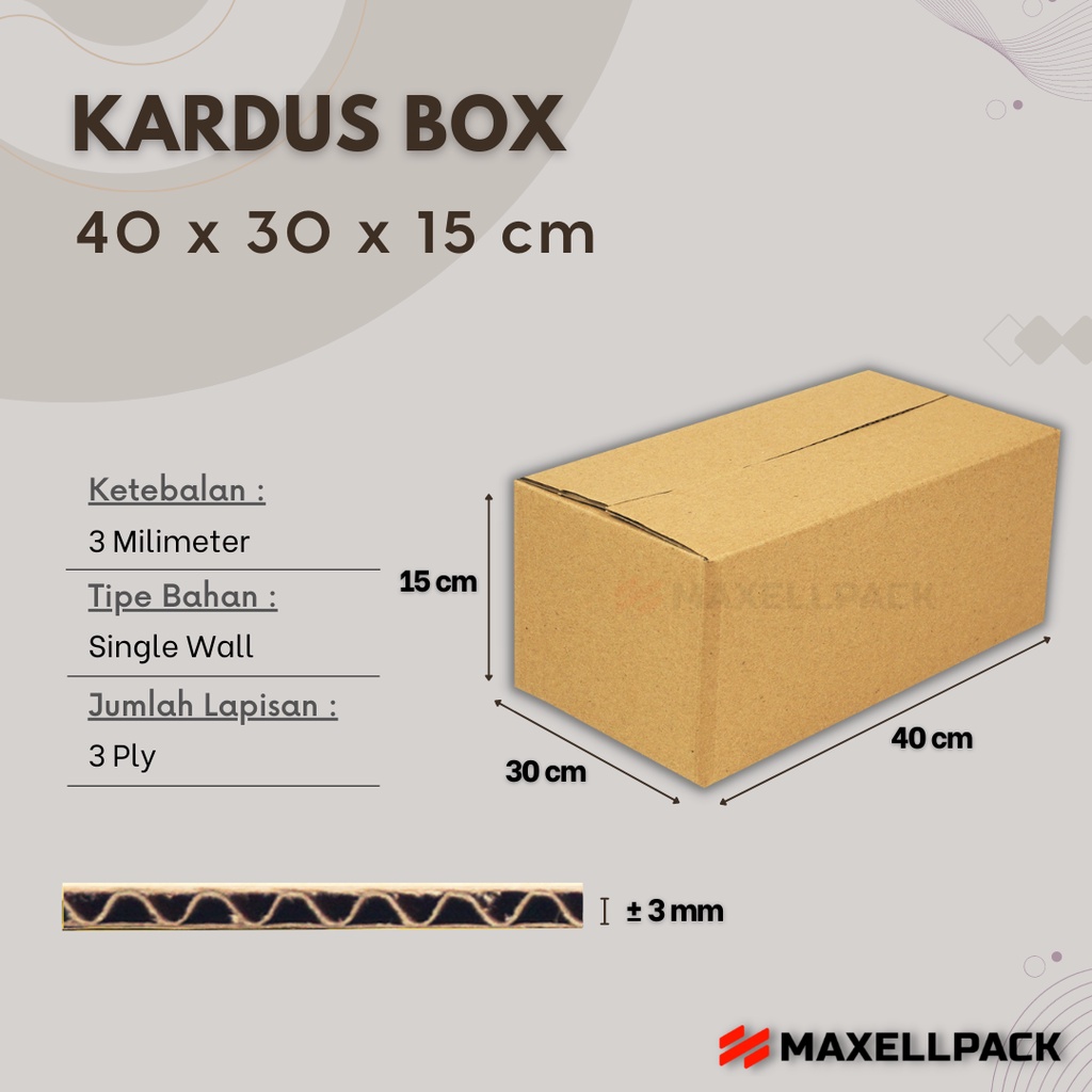 

Kardus Karton Box 40x30x15 CM Dus Packing Packaging Polos Baru