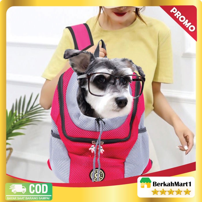 Hoopet Tas Ransel Backpack Hewan Anjing Kucing Pet Carrier Size S - D602