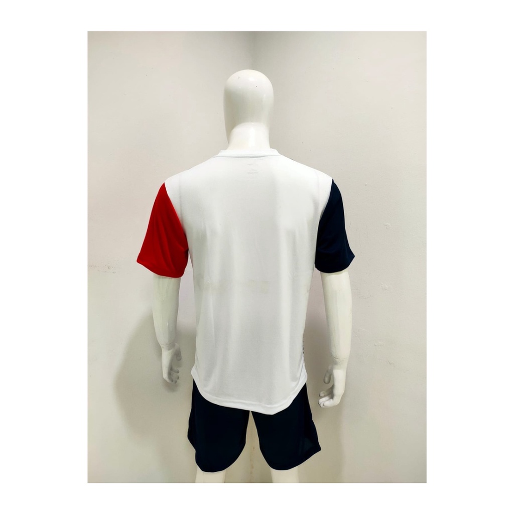 Kaos bulutangkis pria L260 setelan baju celana badminton jersey wanita dewasa t-shirt outfit seragam jarsey kostum olahraga pakaian apparel sport jersy bulu tangkis casual jersi sudirman thomas uber cup print custom suit putih polos