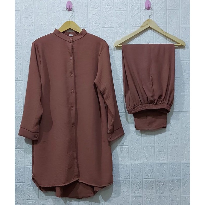 TUNIK CRINKLE / TUNIK CRINKLE AIRFLOW / TUNIK CRINKLE FULL KANCING / TUNIK SET /