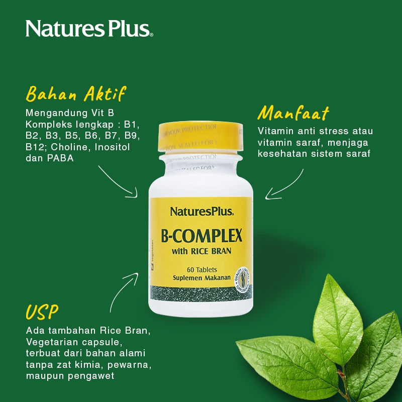 NATURE'S PLUS B COMPLEX ISI 60 CAPS