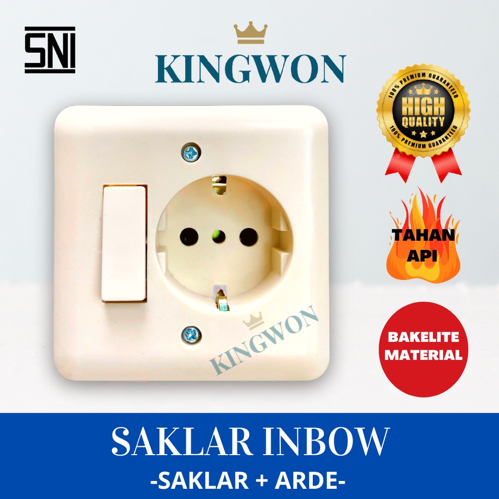 SAKLAR INBOW (IB) SAKLAR ENGKEL + STOP KONTAK ARDE SINGLE SWITCH LAMP