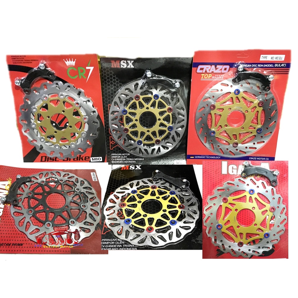 DISC BRAKE 260MM MIO SOUL-MIO SPOORTY SMILE-XEON RC-XEON GT-XRIDE 115 LAMA PIRINGAN CAKRAM DEPAN MIO 260MM COPIAN PSM