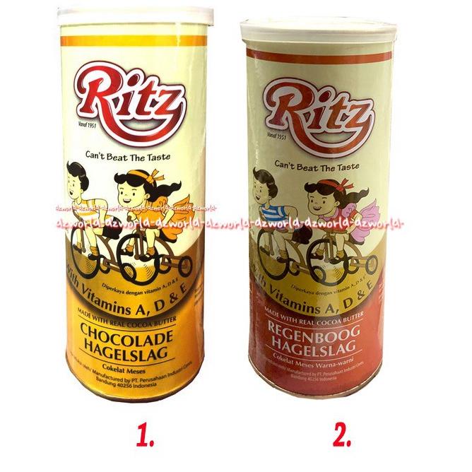 

STAR BRANDS Ritz Delicious Chocolate Hagelslag Coklat Meses Warna Kaleng 300gr murah