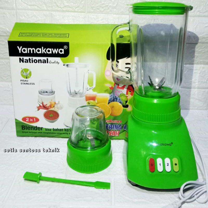 Blender YAMAKAWA Glass Jar T9GN 2 in 1 Grinder 6 Mata pisau