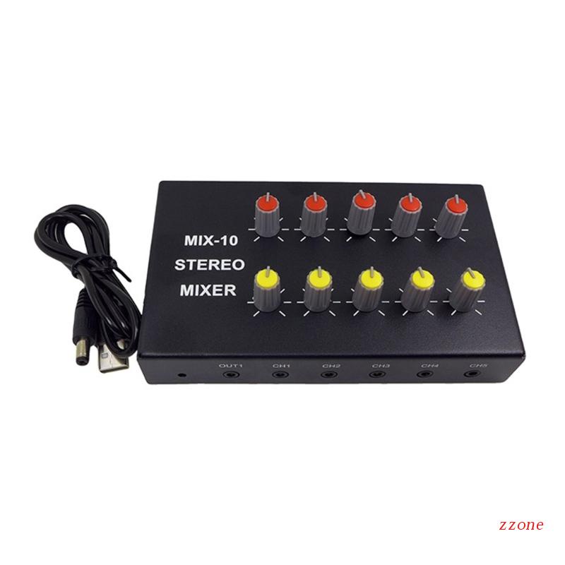 Zzz Mixer 10 Channel Portable Suara Rendah Untuk Karaoke Keluarga